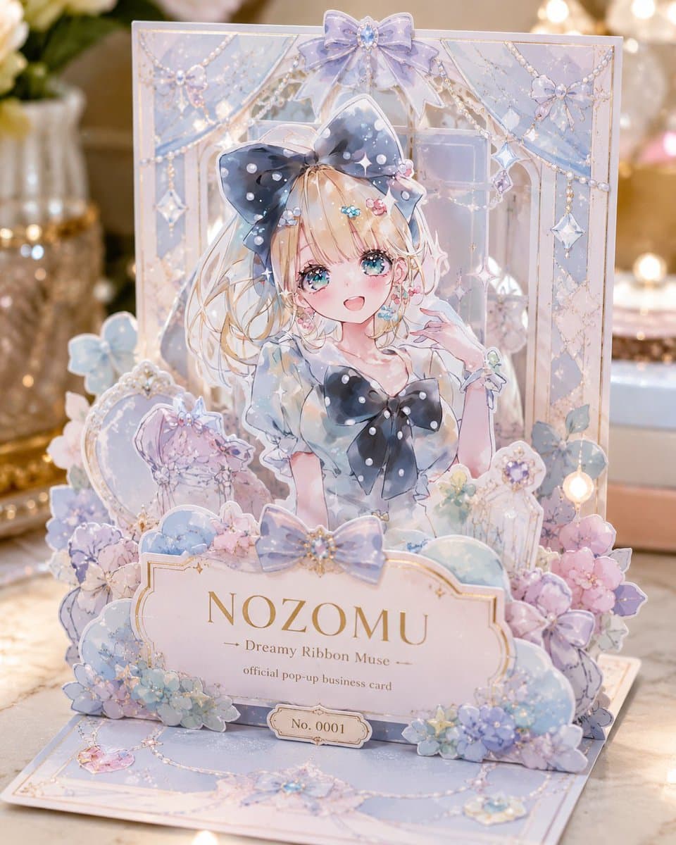 Anime Pop-Up Business Card preview image 4