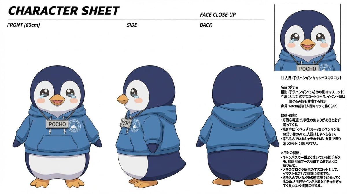 Anime Cat Girl Character Sheet preview image 2