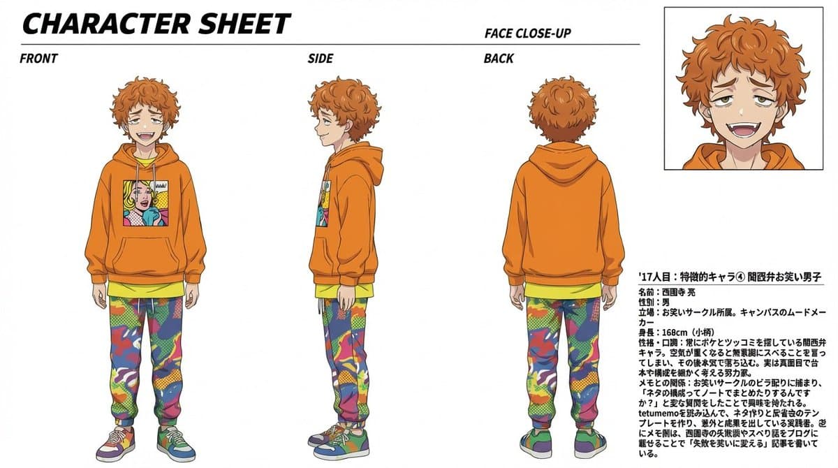 Anime Cat Girl Character Sheet preview image 4