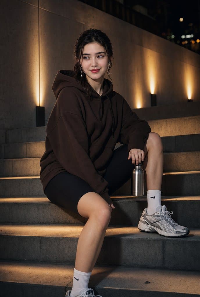 Night Urban Fitness Portrait preview image 1