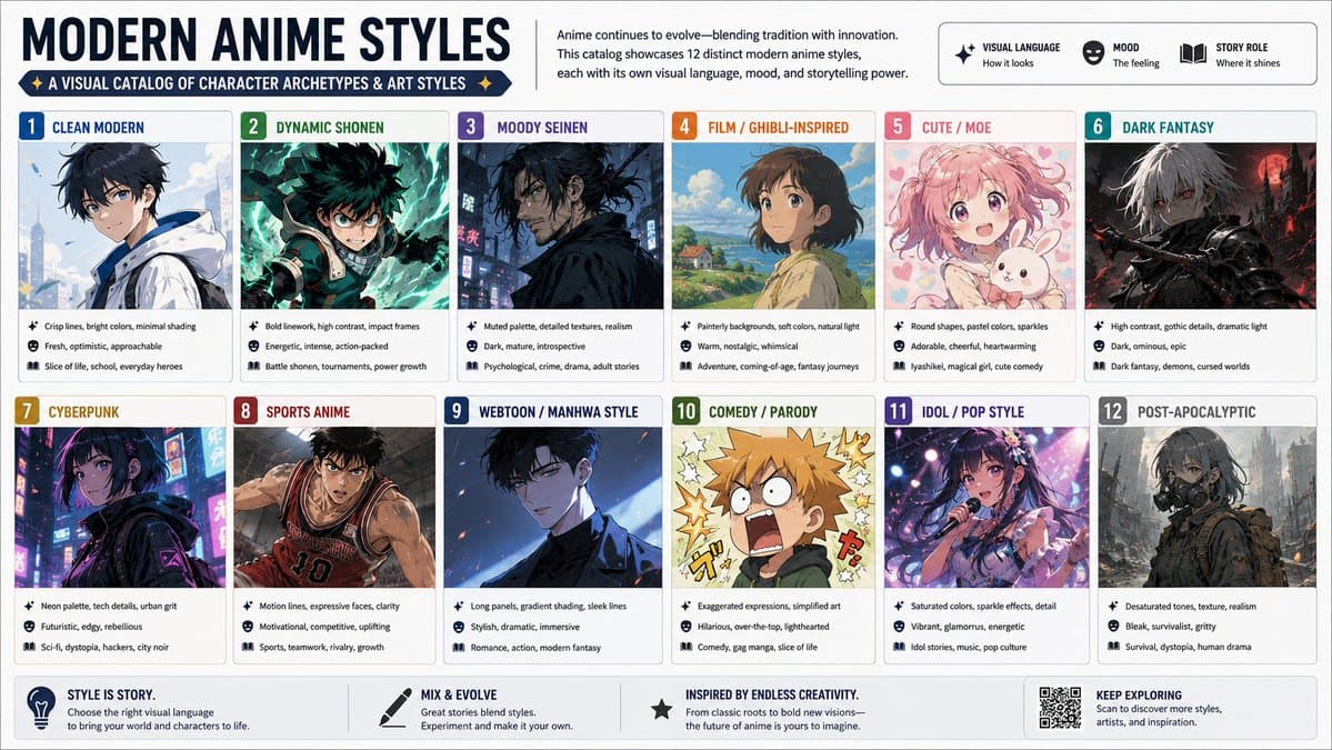 Anime Style Infographic Catalog preview image 3