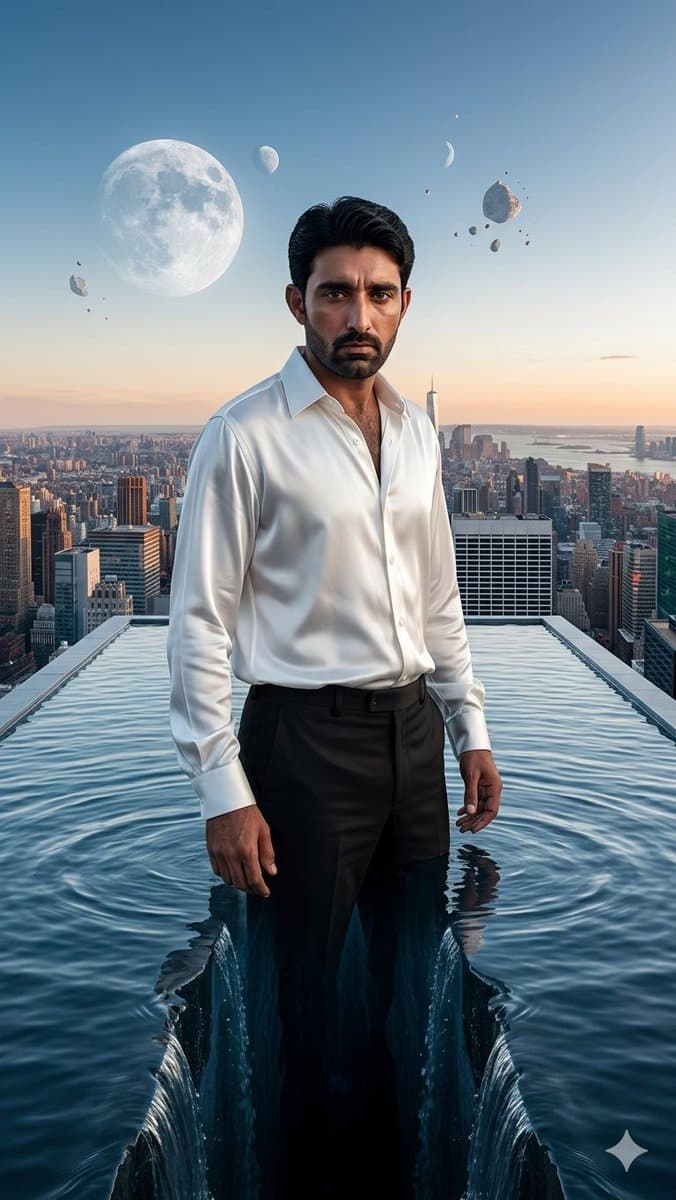 Surreal Rooftop Infinity Pool Portrait preview image 1
