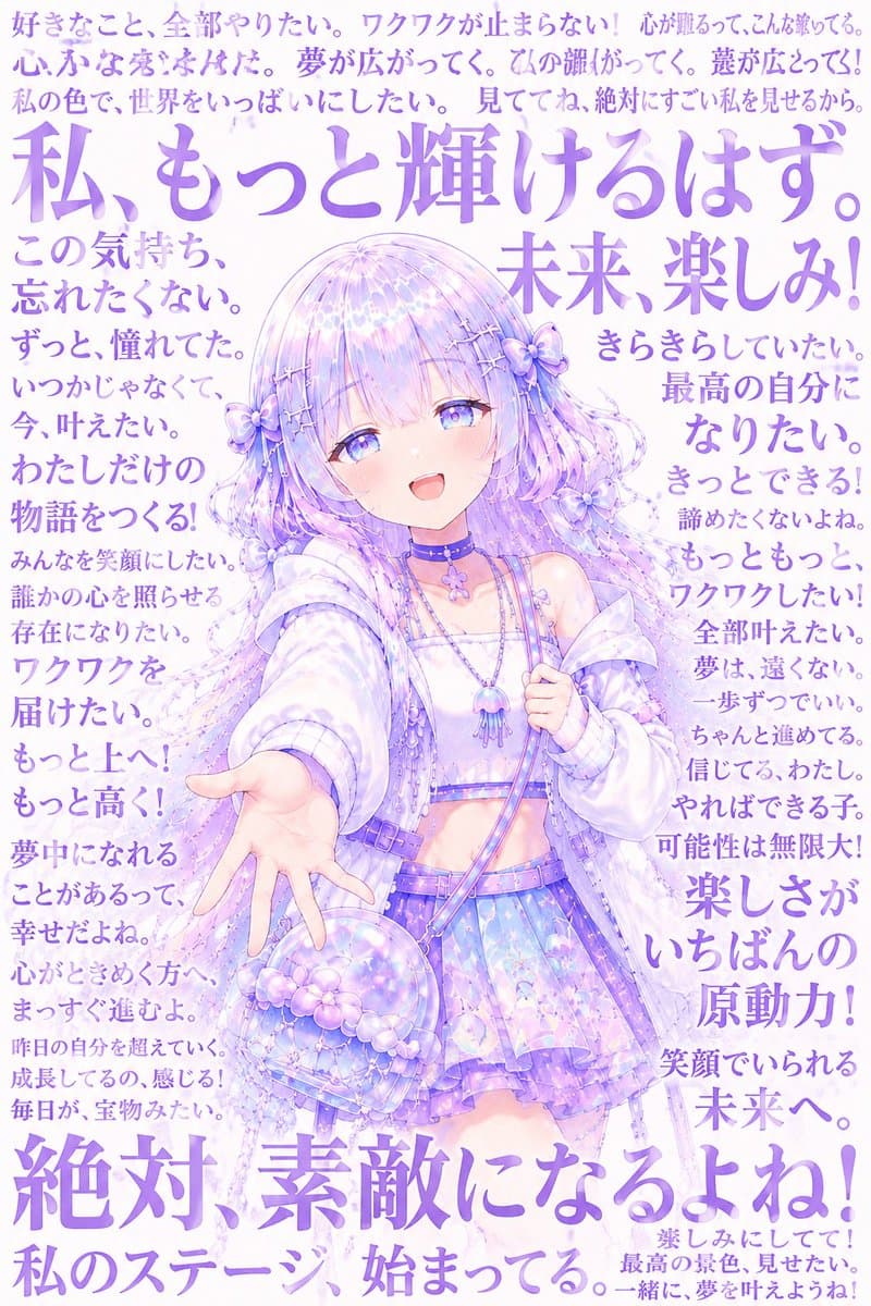 Pastel Anime Inner Monologue Poster preview image 1
