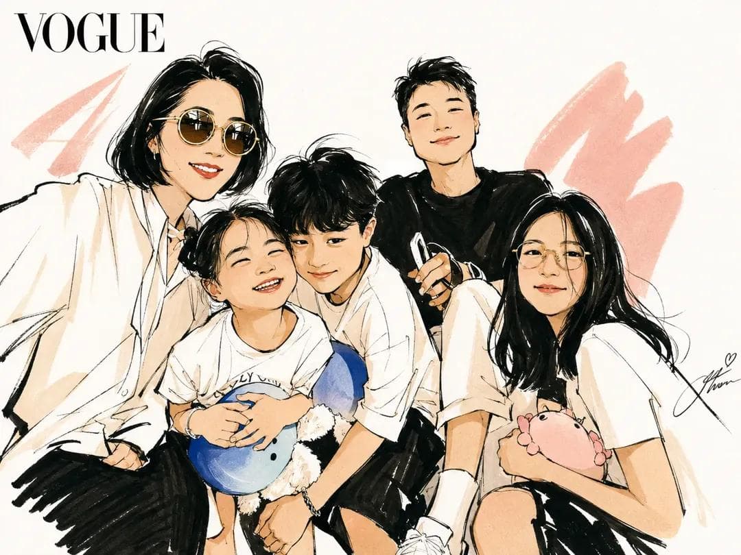 Vogue Style Watercolor Travel Illustration preview image 2