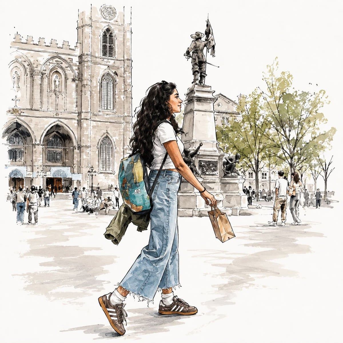 Vogue Style Fashion Illustration Sketch preview image 1