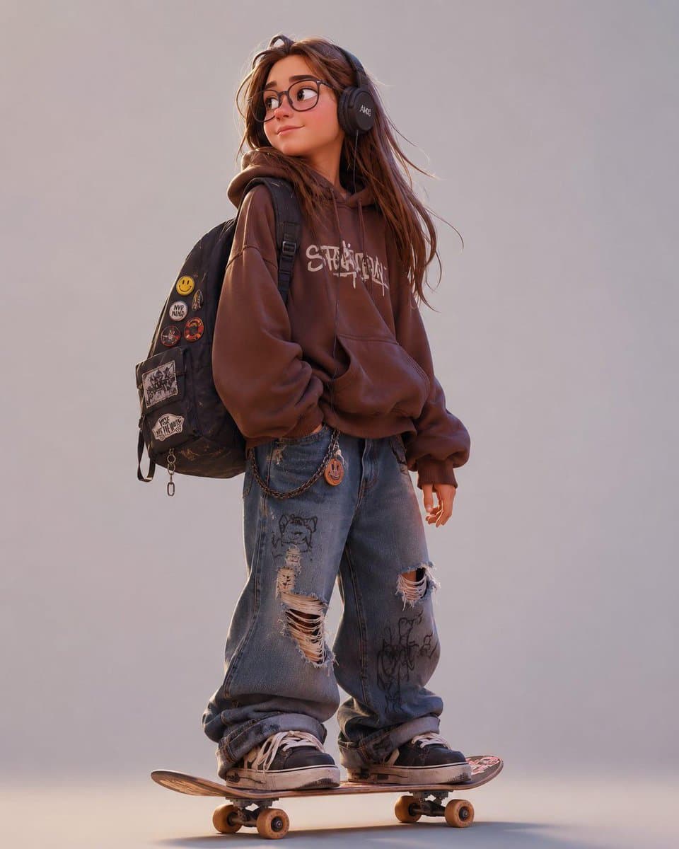 Stylized Urban 3D Skater Character preview image 4
