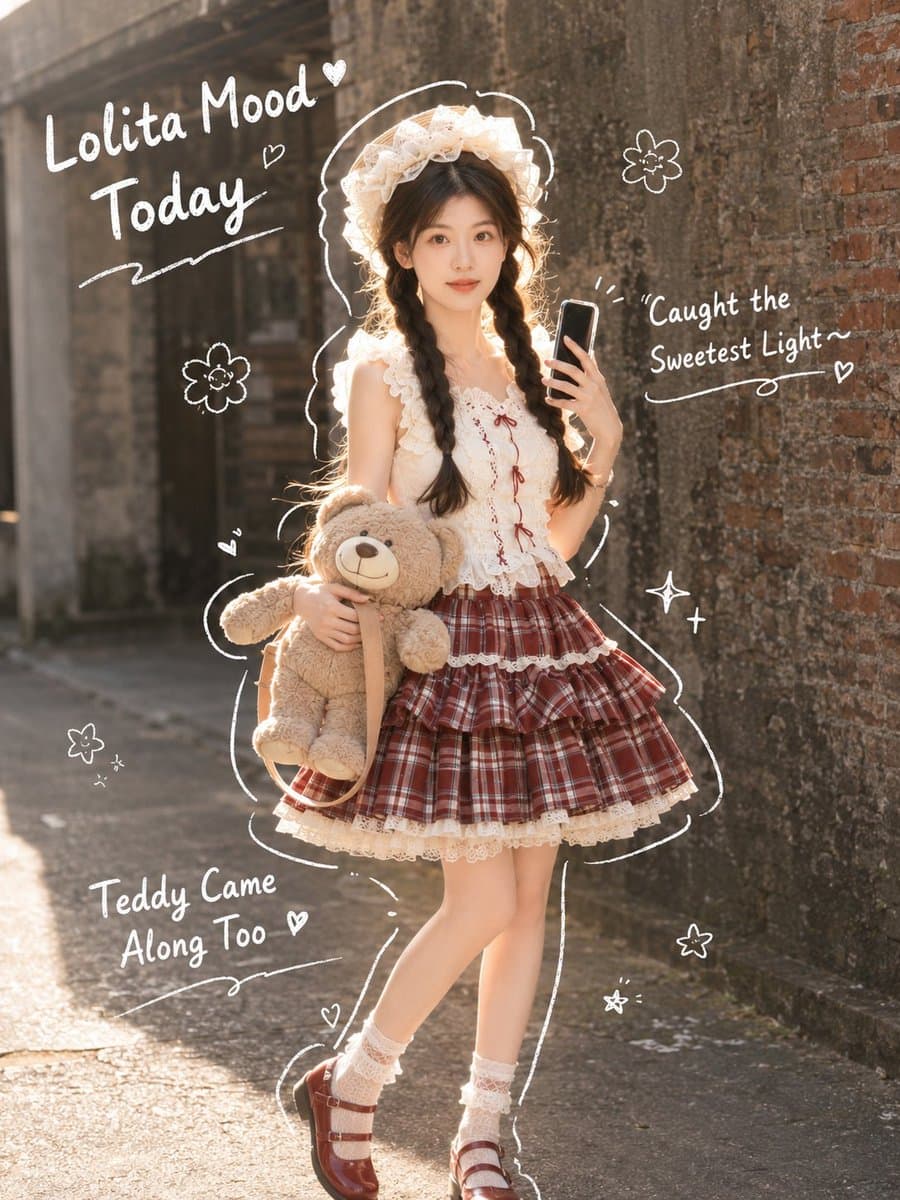 Japanese Lolita Street Style Selfie preview image 1