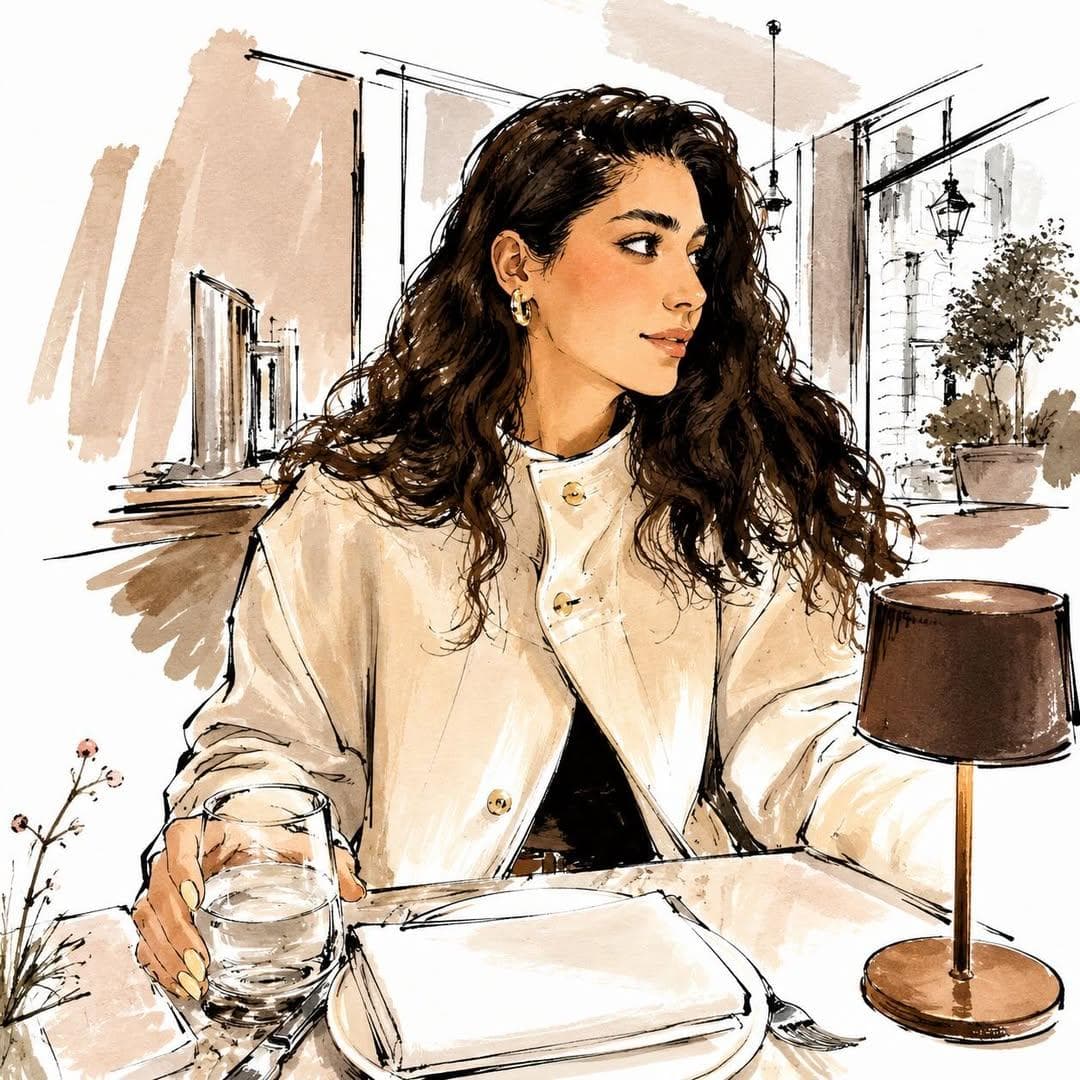 Watercolor Fashion Travel Illustration preview image 3