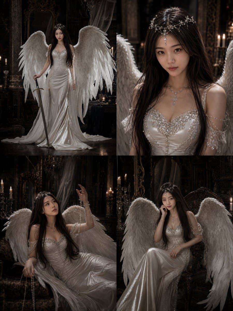 Gothic Angel Studio Portrait preview image 1