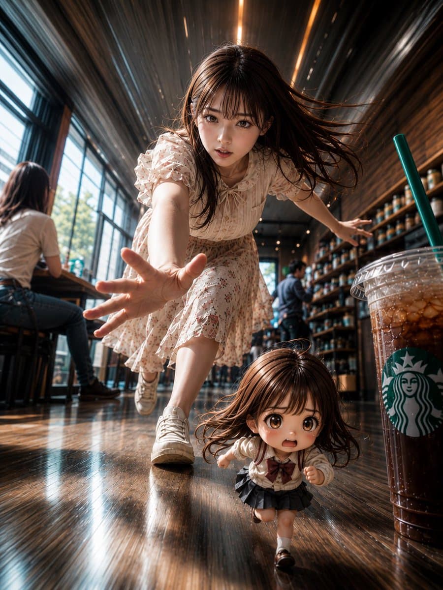 Dynamic Cafe Chibi Chase Portrait preview image 1