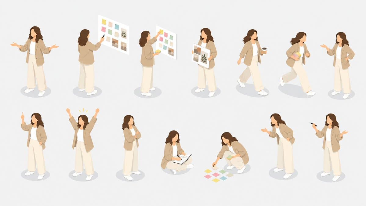 Isometric Presenter Pose Sheet preview image 1