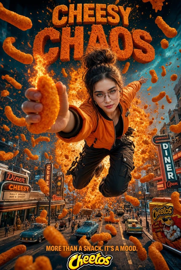 Cheesy Chaos Snack Ad preview image 1