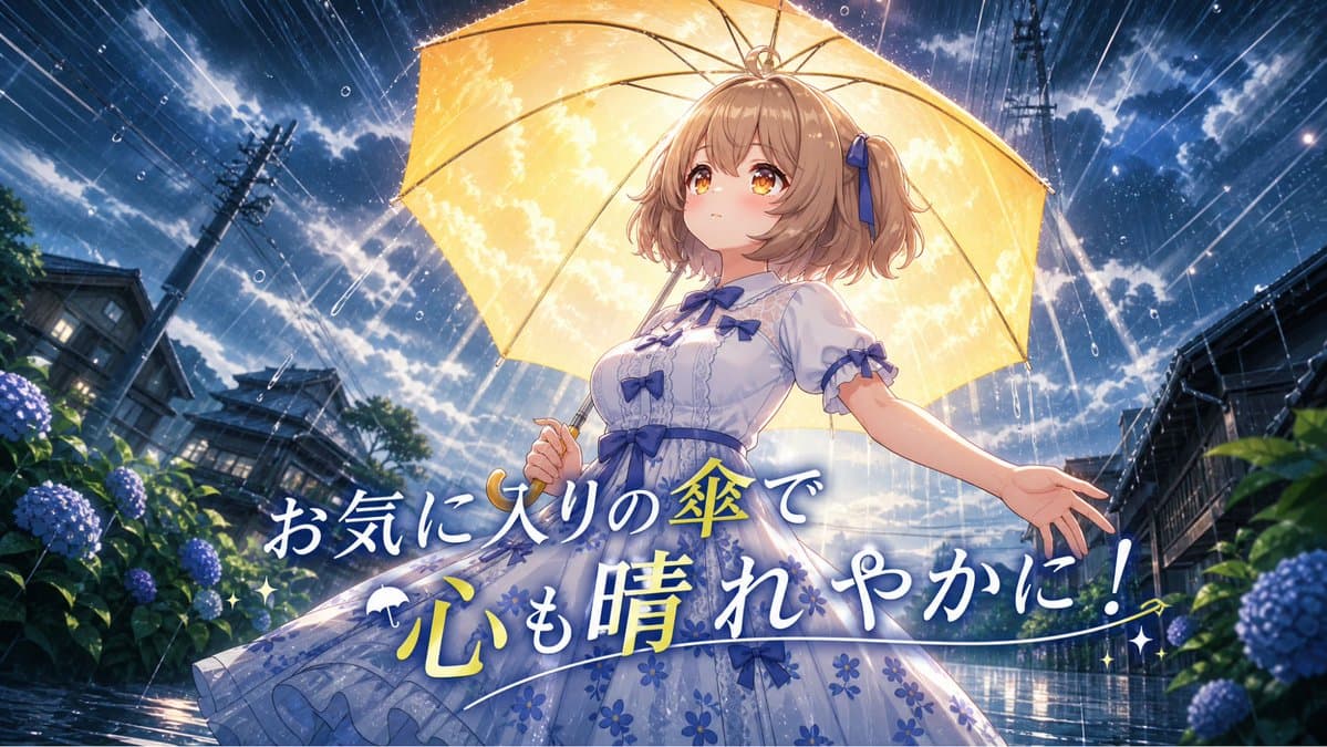 Anime Yellow Umbrella Ad Poster preview image 4