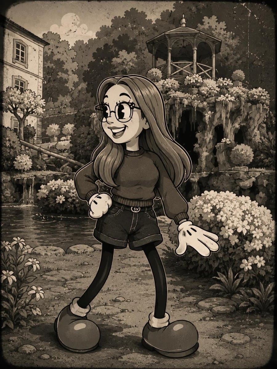 Vintage Rubber Hose Cartoon Transformation preview image 1