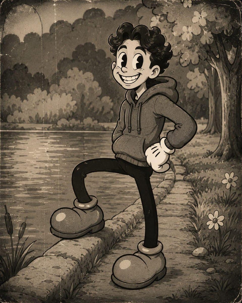 Vintage Rubber Hose Cartoon Transformation preview image 3