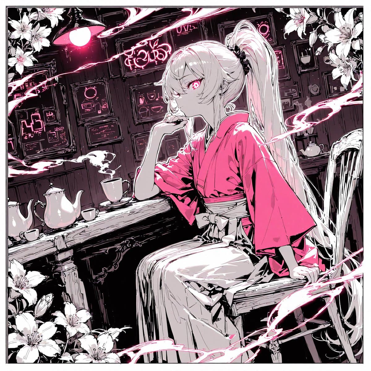Cyberpunk Kimono Tea Room preview image 1