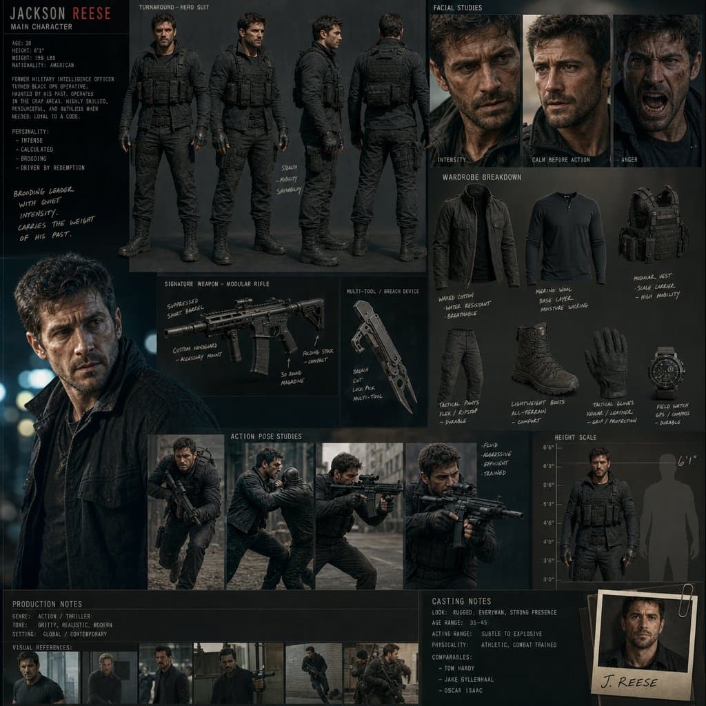 Hollywood Action Film Character Board preview image 1