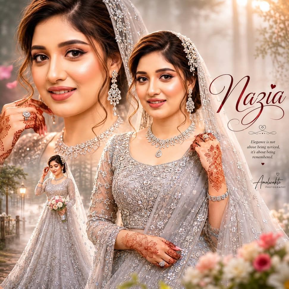 Ultra-realistic Indian Bridal Portrait Collage preview image 1