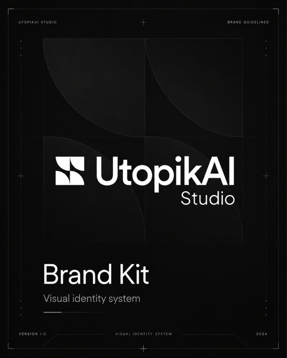 Monochrome AI Studio Brand Kit Cover preview image 1