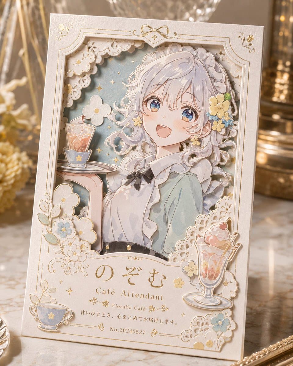 Foil Anime Postcard Design preview image 2