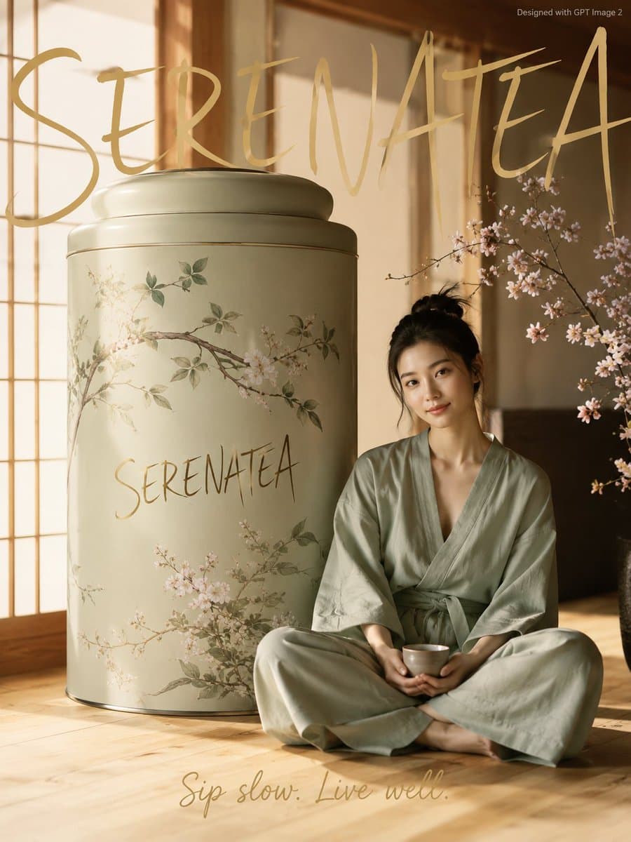 Japanese Minimalist Wellness Poster preview image 1