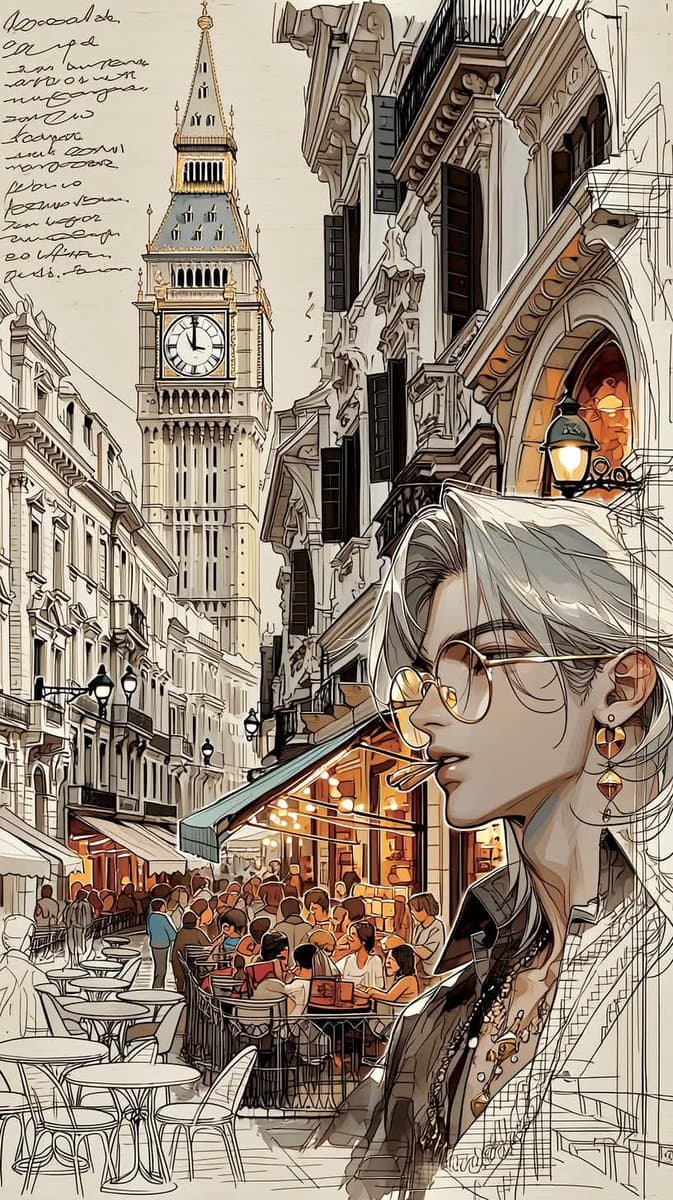 European City Travel Illustration preview image 3