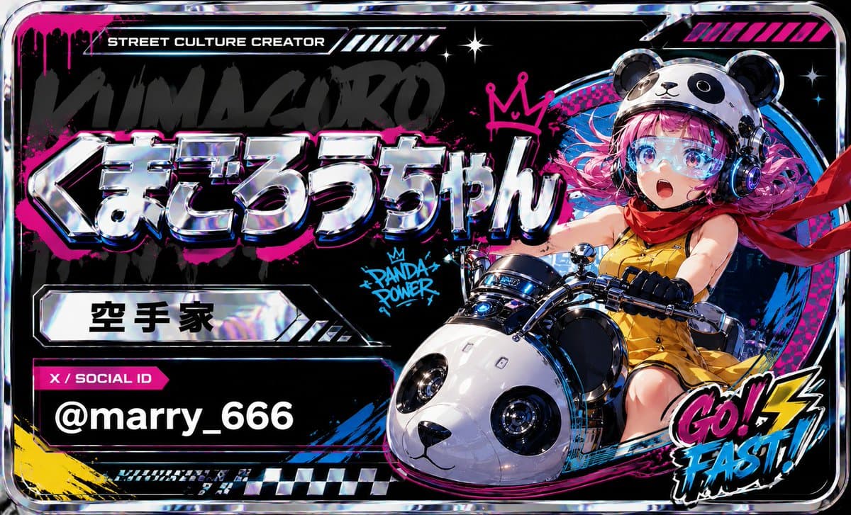 Cyberpunk Panda Creator Card preview image 1