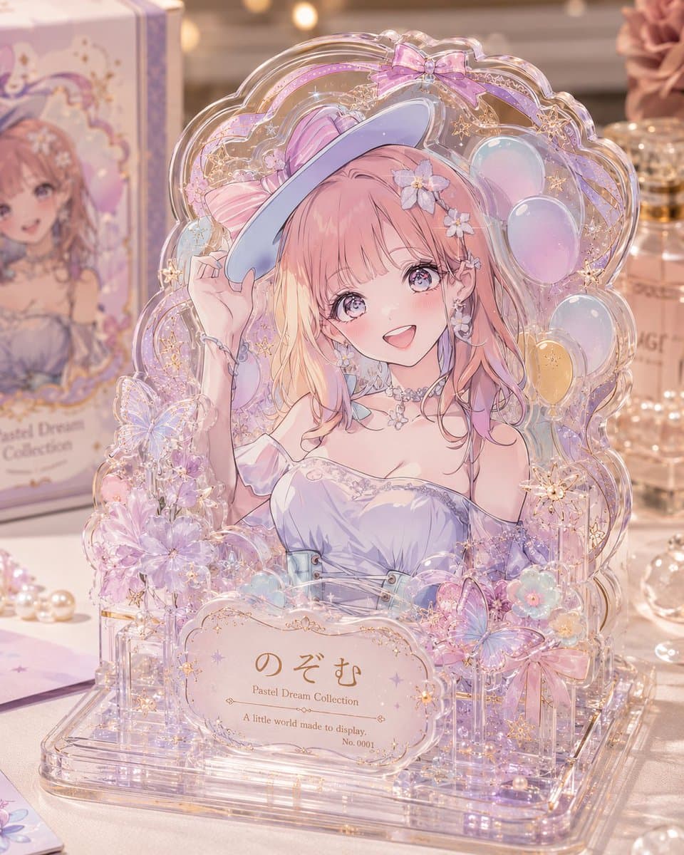 Layered Acrylic Catmaid Postcard Display preview image 2