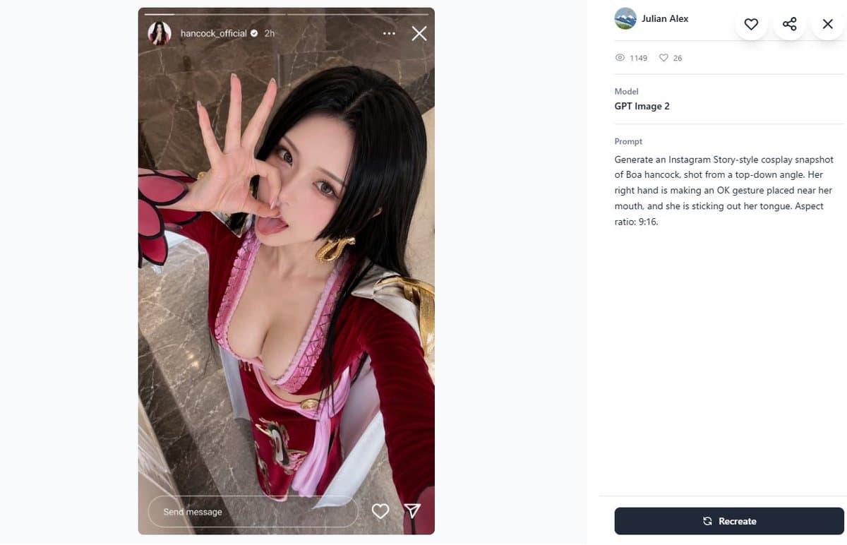 Cosplay Prompt Gallery Screenshot preview image 1