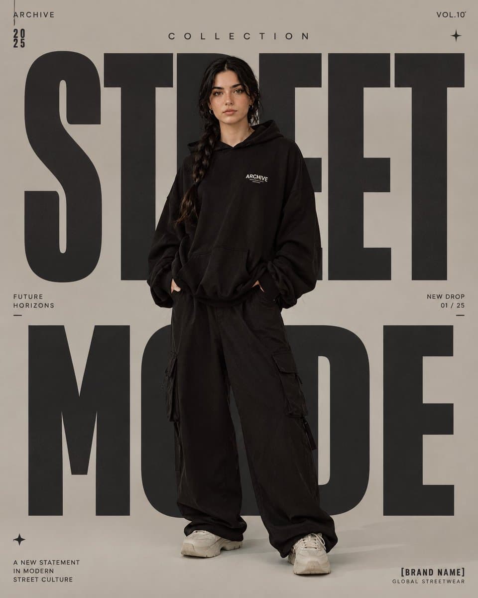 High-Fashion Editorial Magazine Poster preview image 1