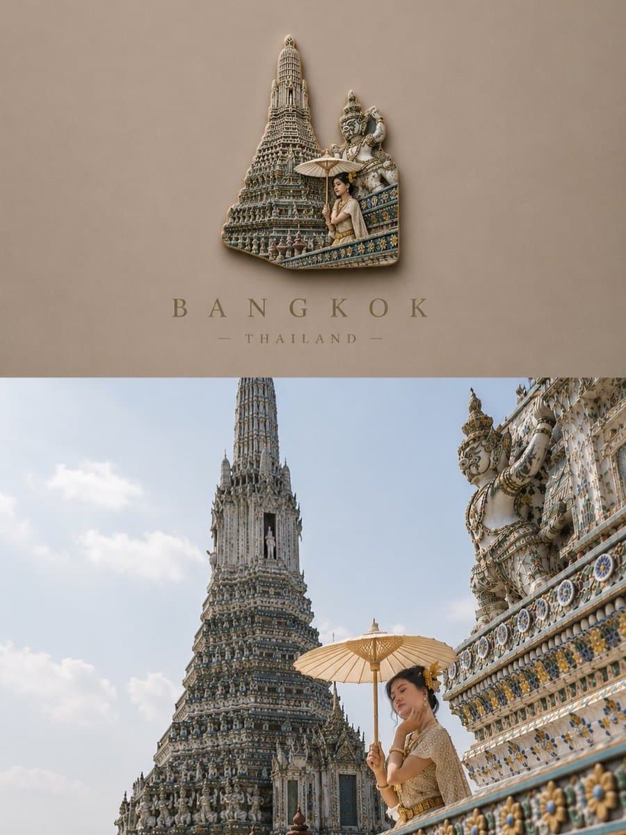 Luxury Travel Poster Split Layout preview image 2