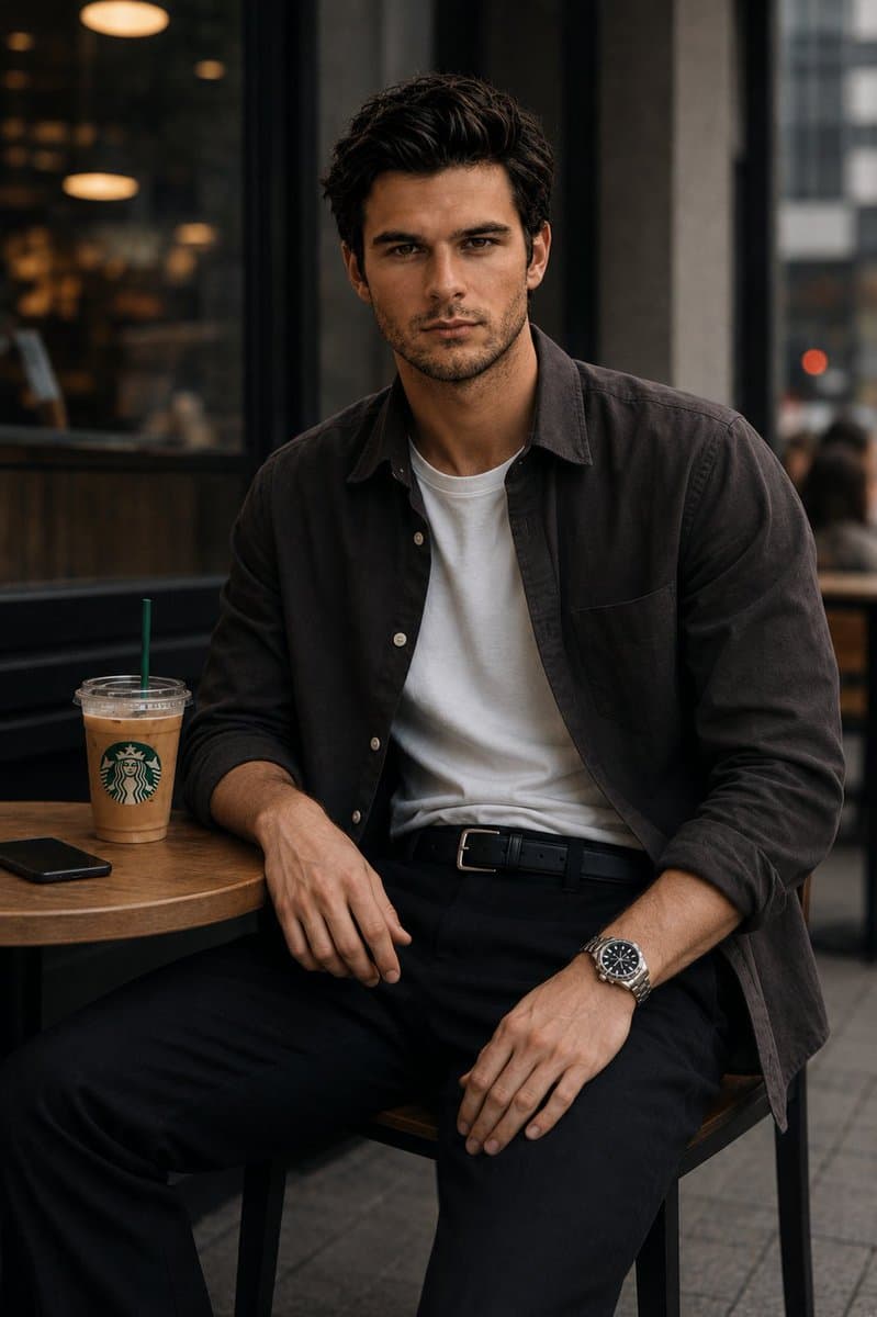 Urban Cafe Luxury Fashion Portrait preview image 1