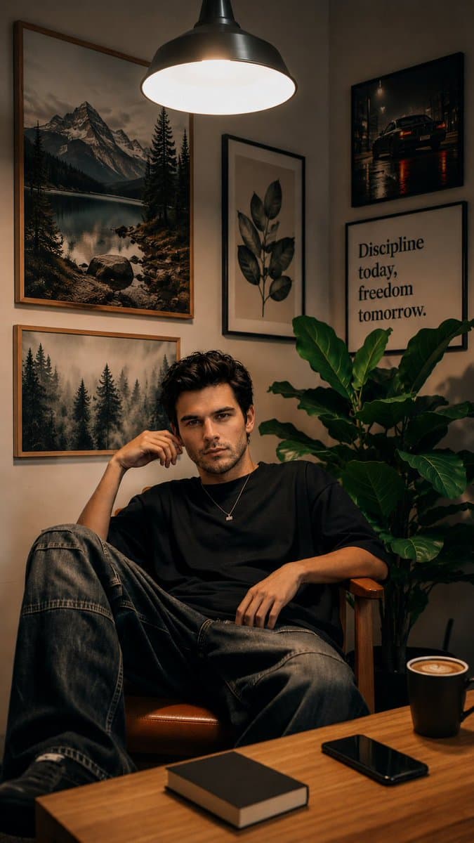 Cozy Workspace Café Portrait preview image 1
