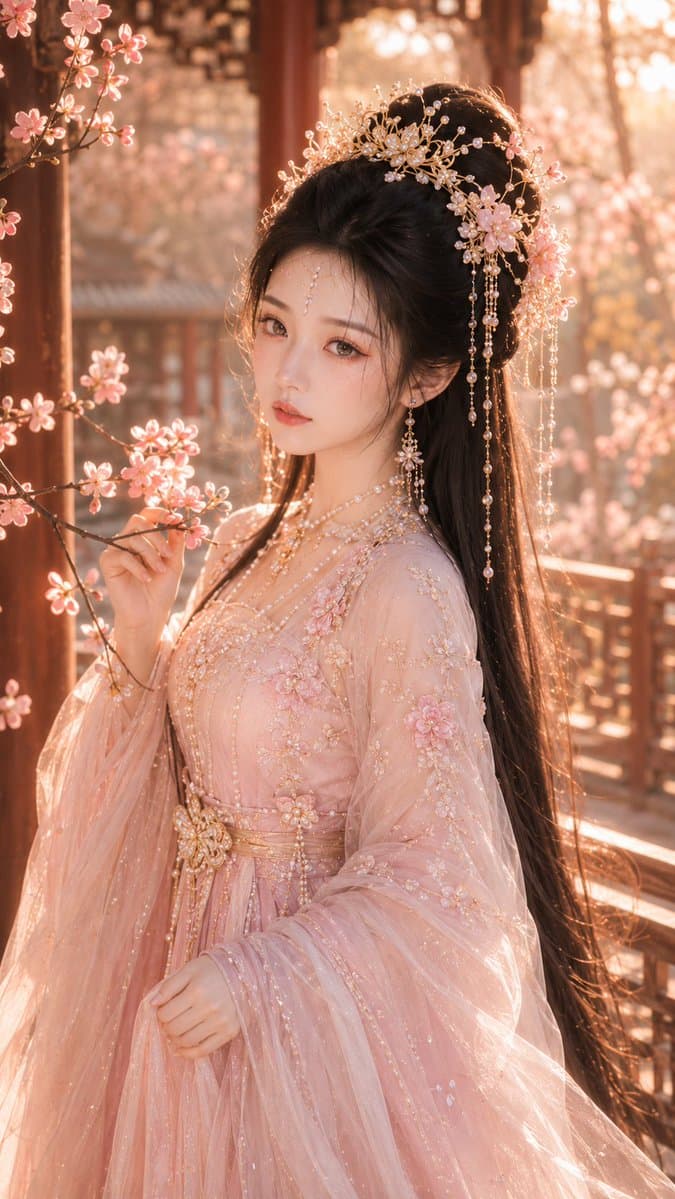 Tang Dynasty Fantasy Female Portrait preview image 1