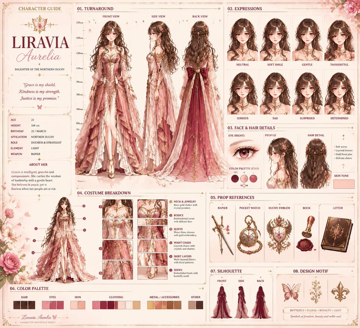 Anime Character Production Sheet preview image 2
