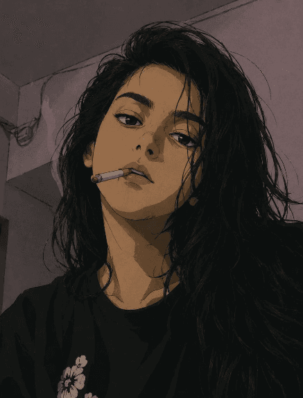 90s Rebel Anime Headphone Portrait preview image 2