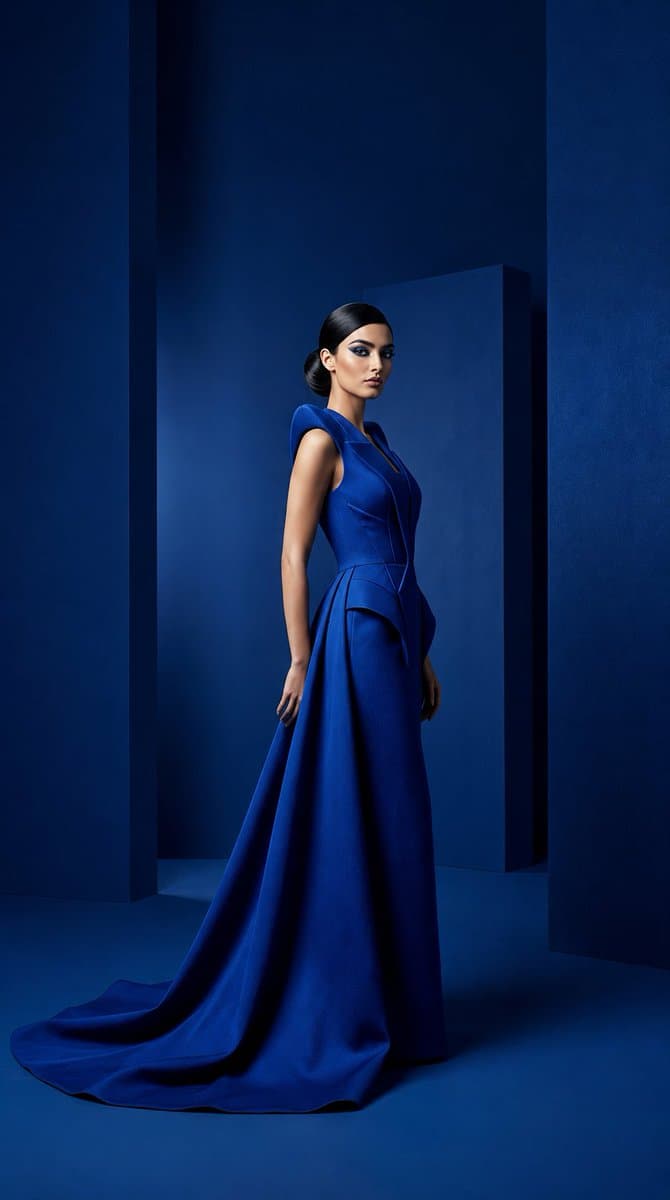Cobalt Couture Editorial Portrait preview image 1