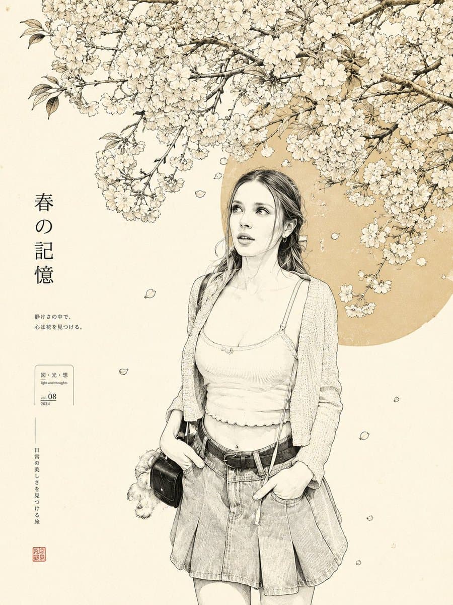 Minimalist Japanese Line Art Transformation preview image 1