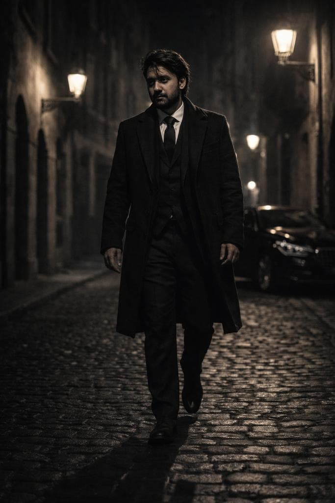 Cinematic Noir Night Street Walk preview image 1