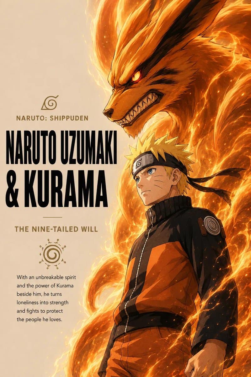 Anime Warrior and Spirit Poster preview image 1