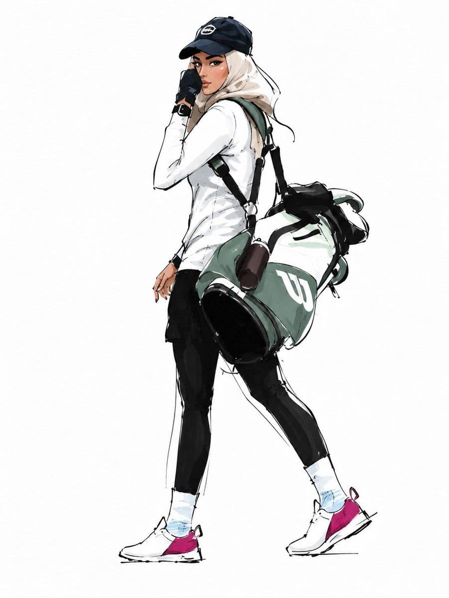 Vogue Style Fashion Illustration preview image 1