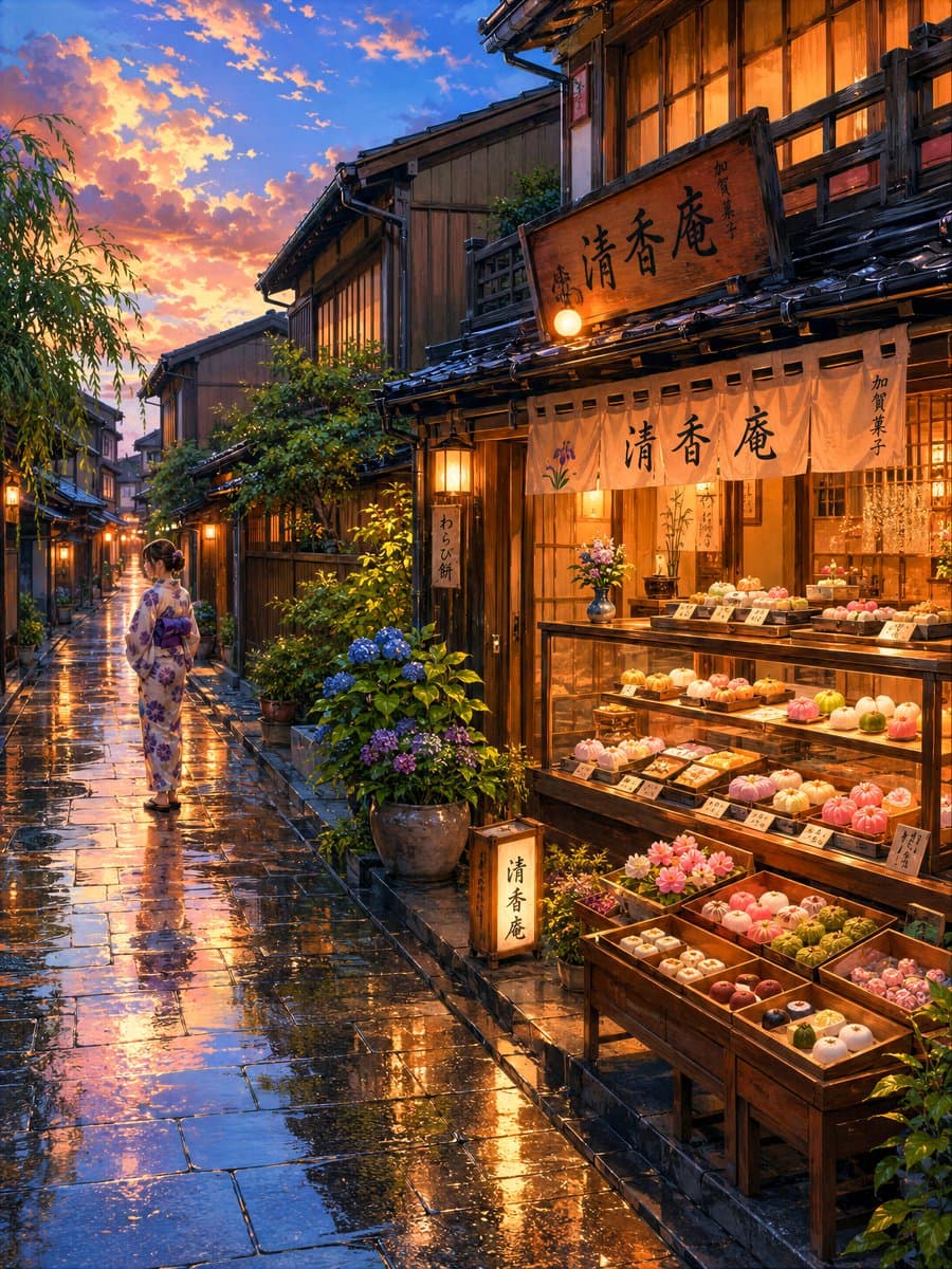 Cozy Evening Japanese Sweets Shop preview image 1