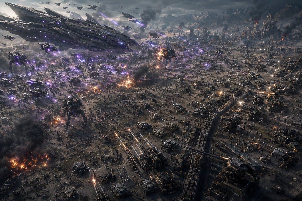 Aerial Sci-Fi Invasion Battlefield preview image 1