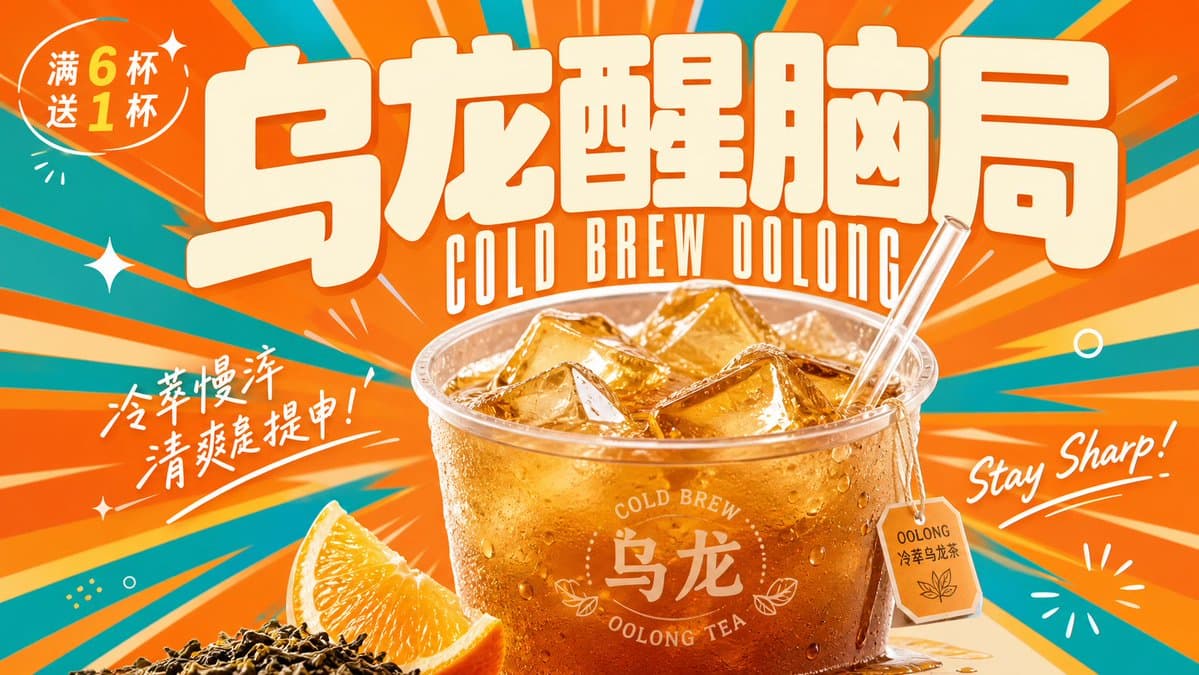 Retro Beverage Advertisement Poster preview image 3