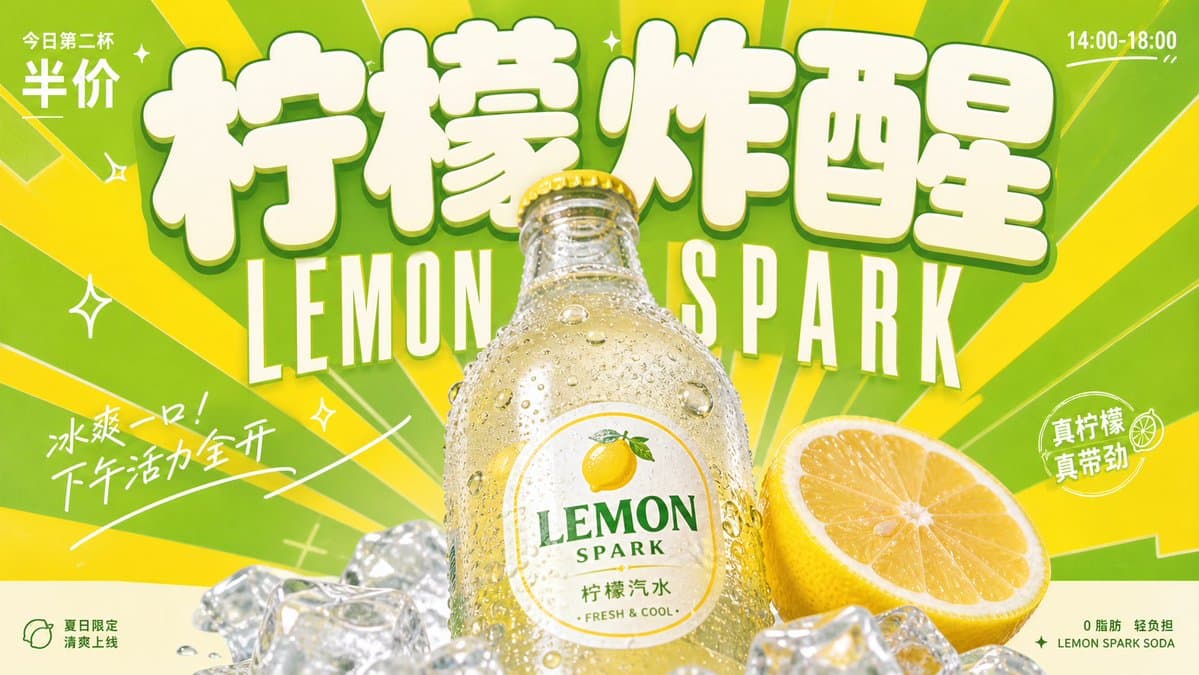 Retro Beverage Advertisement Poster preview image 4