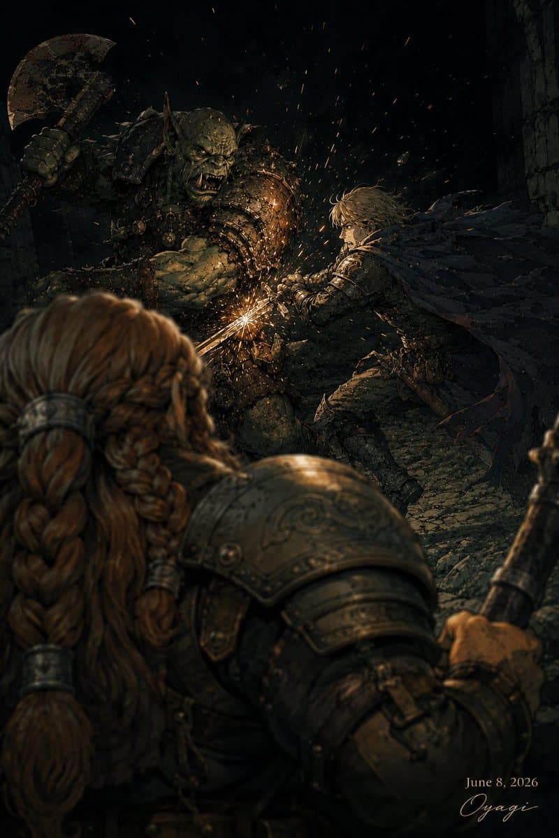 Dark Fantasy Orc Battle preview image 1