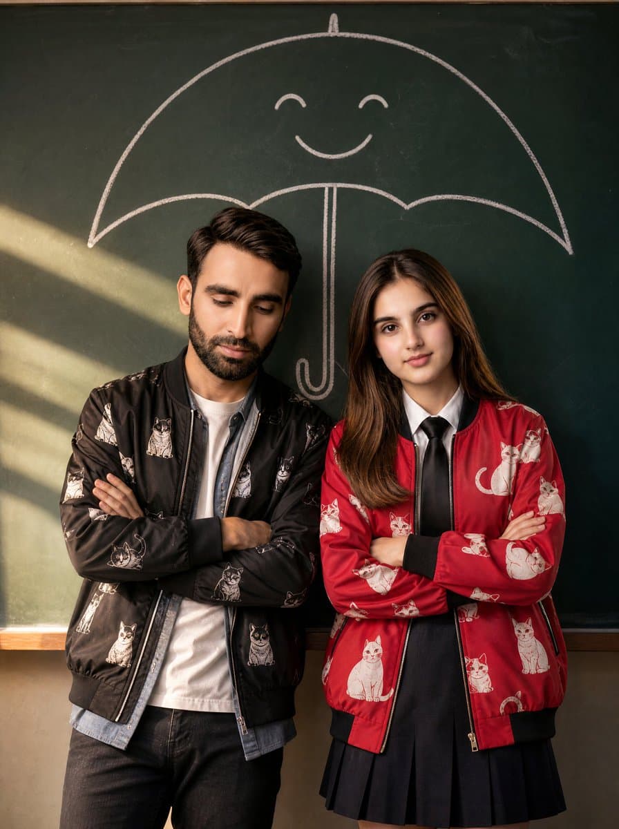 Korean Drama Style Classroom Portrait preview image 1