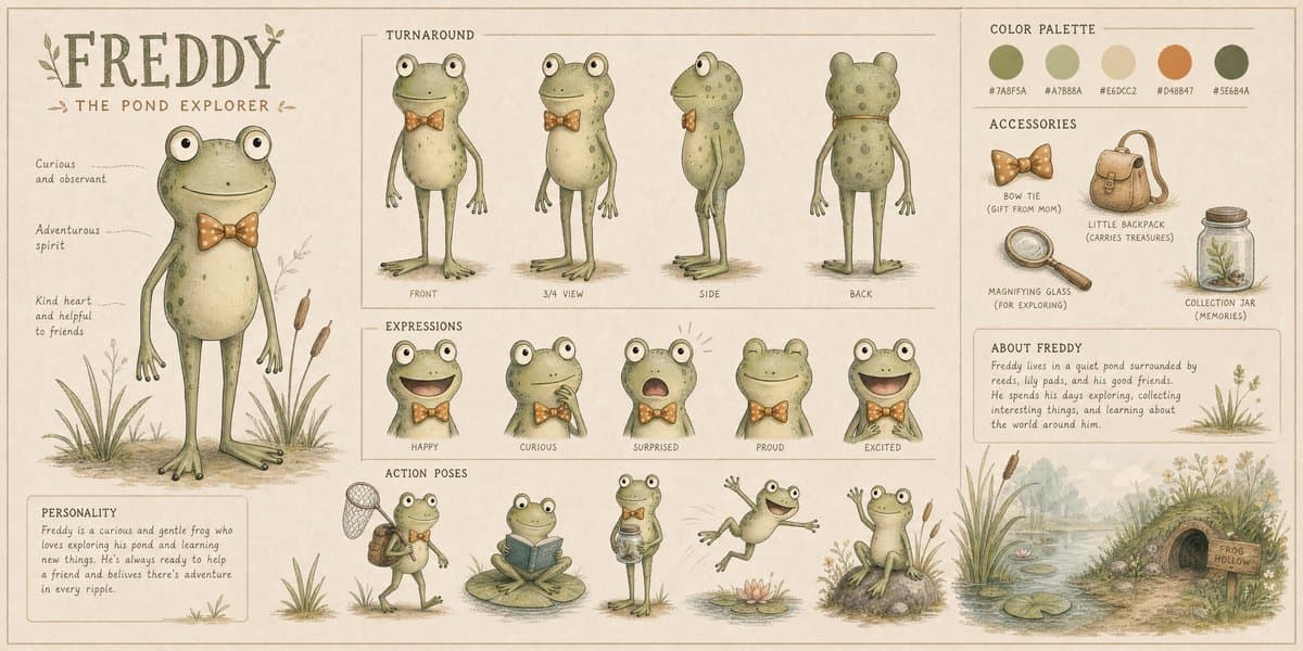 Character Technical Turnaround Reference Sheet preview image 2