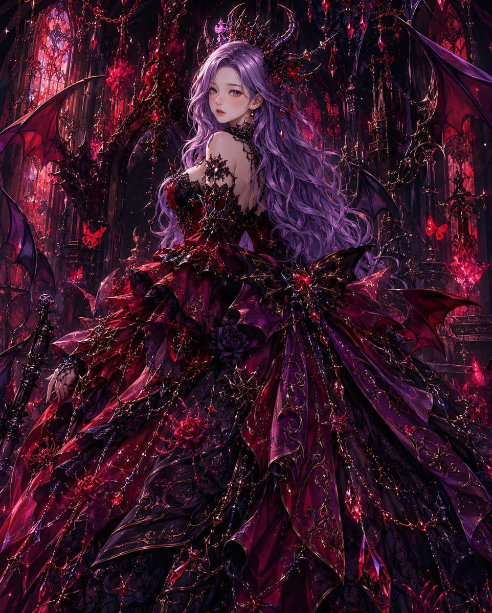Gothic Demon Queen Portrait preview image 2