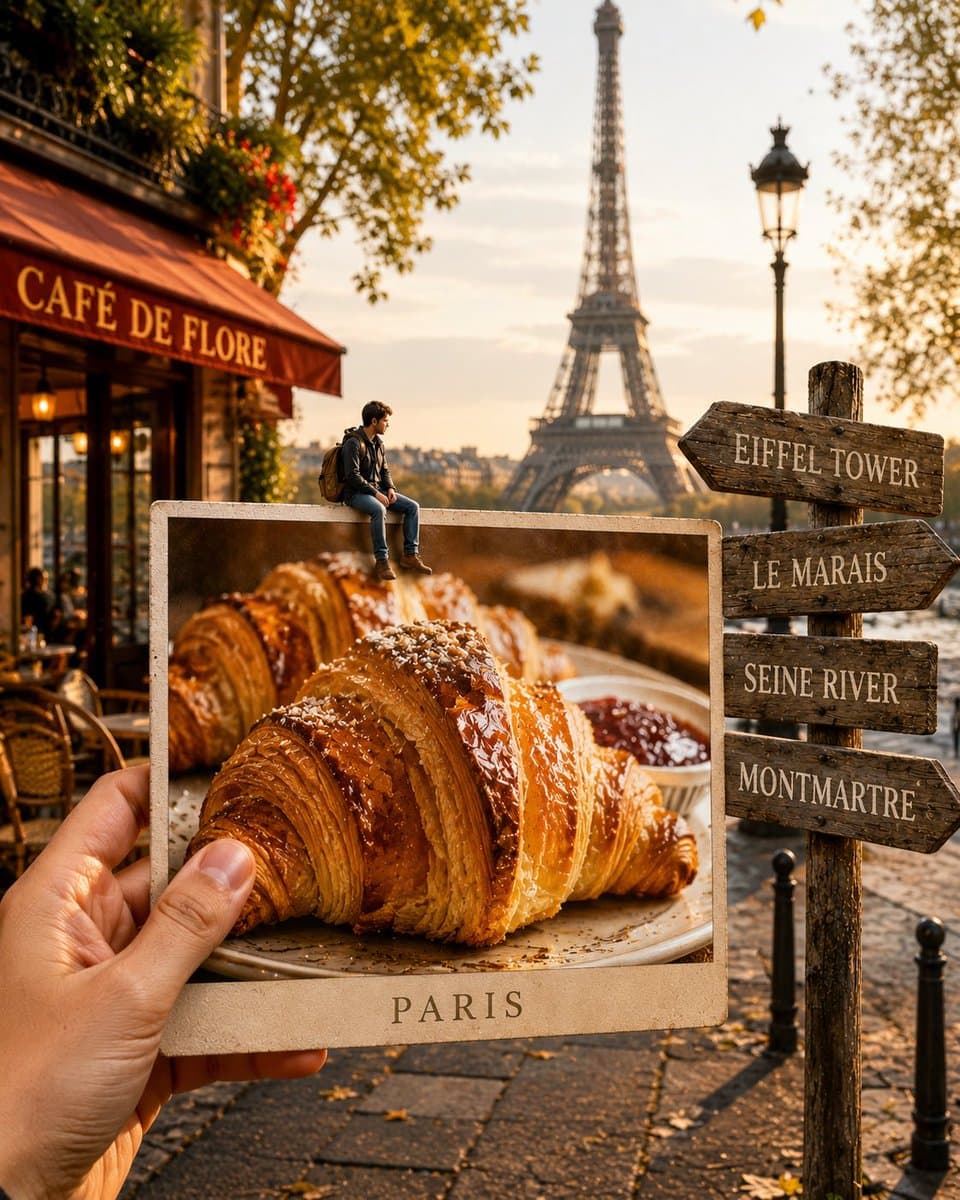 Hyper-realistic Travel Food Postcard preview image 2